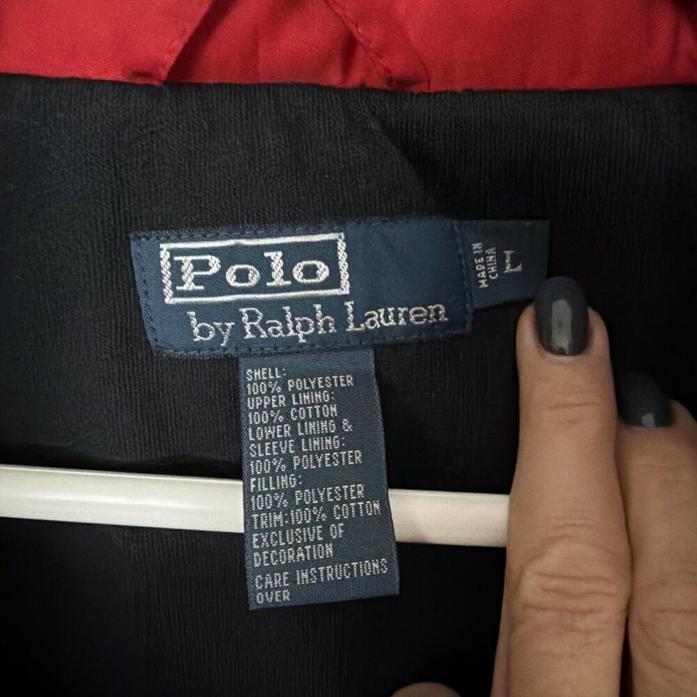 Vintage 90s Y2K Polo by Ralph Lauren Men’s Ski Jacket Red Lg - Picture 5 of 10